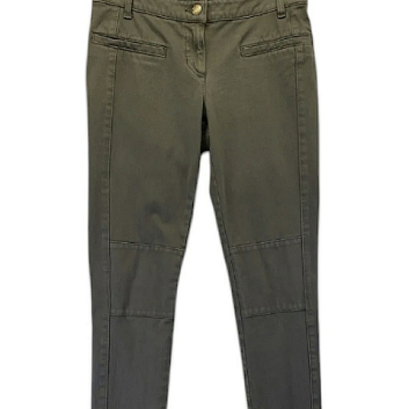 J. Crew Stretch Mid Rise Weathered Green Seam Detailing Skinny Denim Jeans 29 - Picture 4 of 16